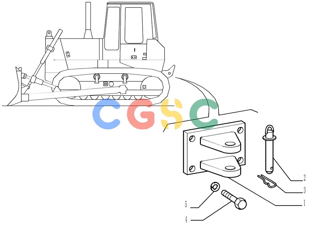 纽荷兰零件查询(DC150LT) - CRAWLER DOZER (6/00-) (4.556[01]) - TOW HOOK - REAR New Holland Constructuion