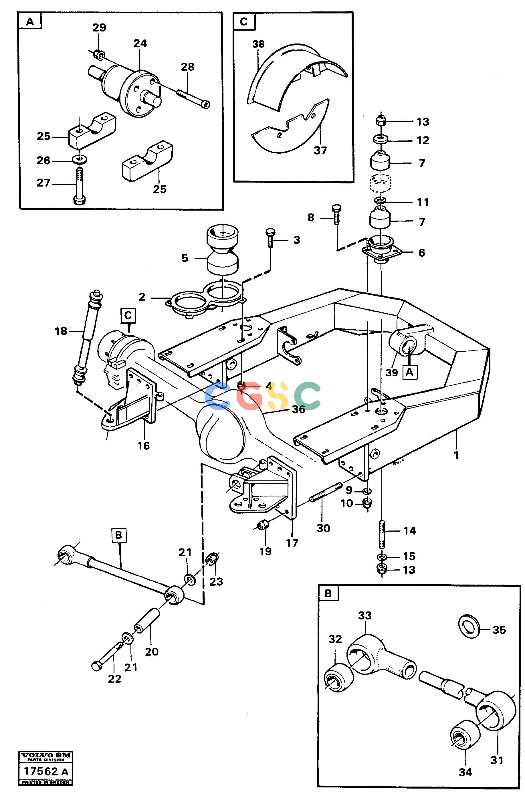 沃尔沃零件查询A25 VOLVO BM Front axle suspensionVOLVO BM A25 NoneNoneNoneAutodata Volvo online