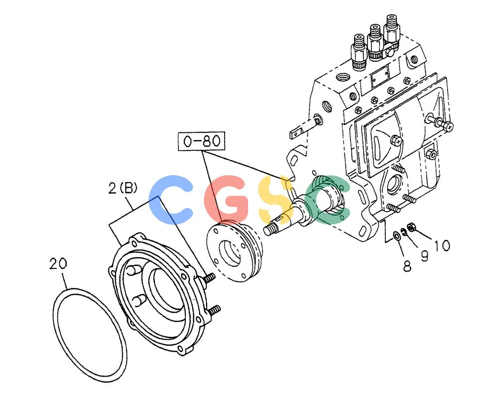纽荷兰零件查询(E70) - MIDI CRAWLER EXCAVATOR (NA) (1/06-) (208) - INJECTION PUMP MOUNTING New Holland Constructuion
