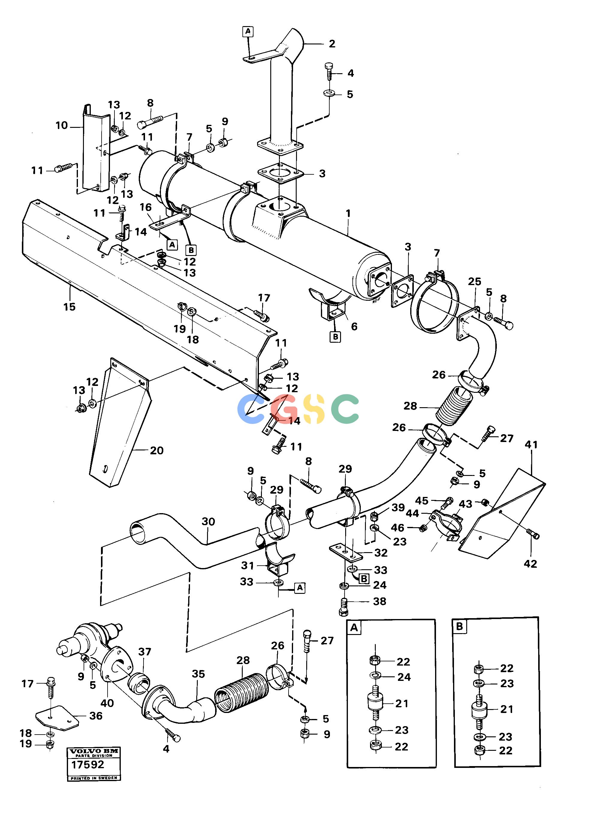 沃尔沃零件查询A25 VOLVO BM Exhaust systemVOLVO BM A25 NoneNoneNoneAutodata Volvo online