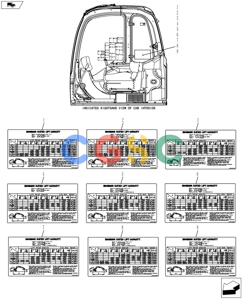 纽荷兰零件查询(E80BMSR) - COMPACT CRAWLER EXCAVATOR ASN LF06-04501 (NBTA18037) (06-007[00]) - NAME PLATE INSTALLATION New Holland Constructuion
