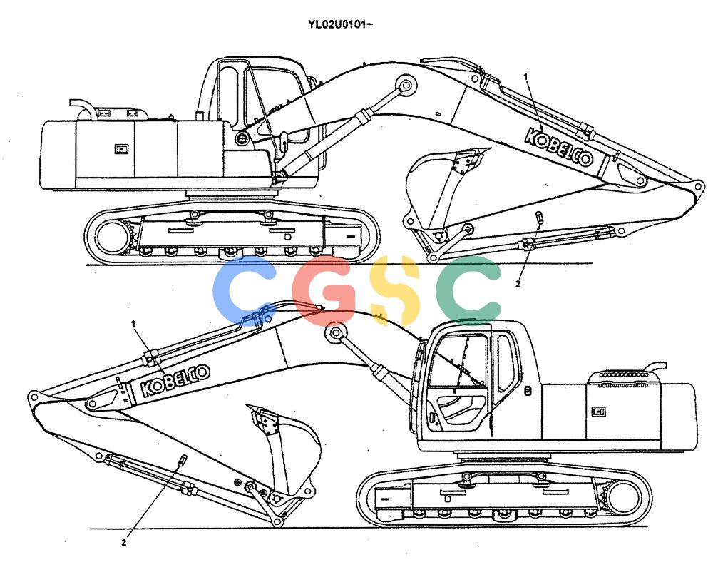 神钢零件查询(ED190LC) - BLADE RUNNER EXCAVATOR/DOZER BTW YL02U0101 - YL03U0135 (1/02-12/06) (05-004) - NAME PLATE INSTAL (ATTACHMENTS) Kobelco