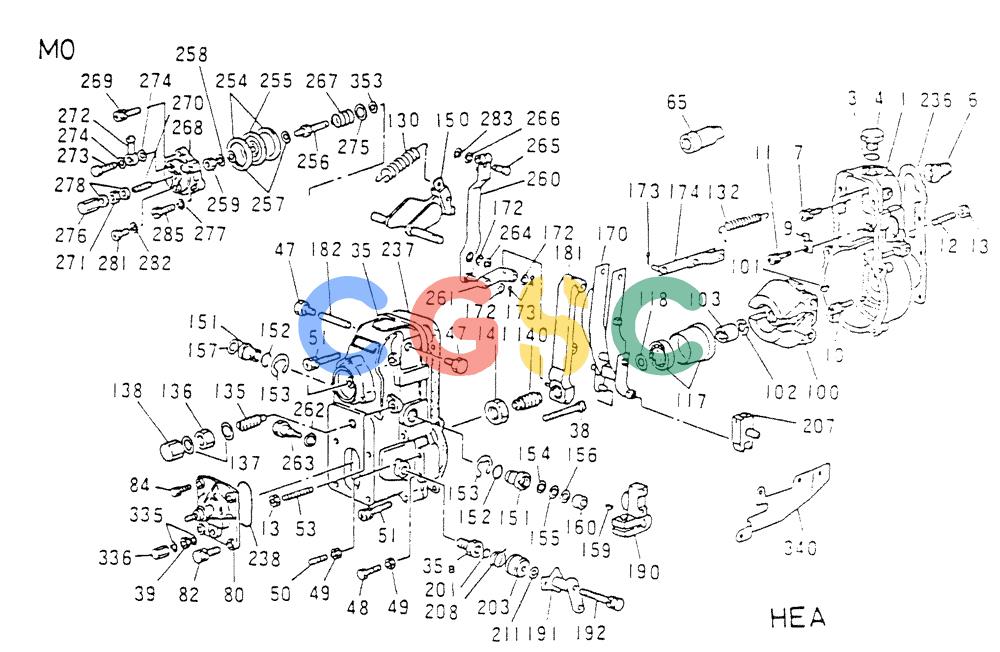 神钢零件查询(6D16-T) - MITSUBISHI DIESEL ENGINE - K907 & MD180LC (1/87-12/06) (03-010) - GOVERNOR (INNER PARTS) Kobelco