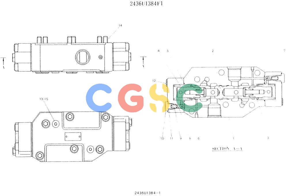 神钢零件查询(K907LC) - MARK II EXCAVATOR ASN YQ0565 (NA) (1/87-12/03) (11-041 ) - VALVE ASSY, BRAKE Kobelco