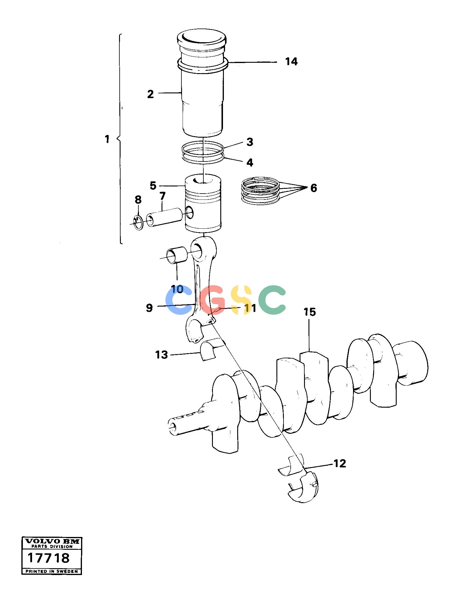 沃尔沃零件查询L70 Cylinder liner, piston and connecting rodL70 S/N -7400/ -60500 USA NoneNoneNoneAutodata Volvo online