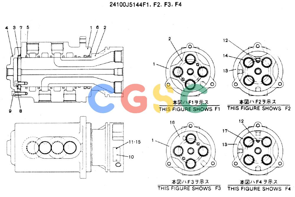 神钢零件查询(MD240C) - EXCAVATOR ASN LLU00601 (1/80-12/06) (16-010) - JOINT ASSY, SWIVEL Kobelco