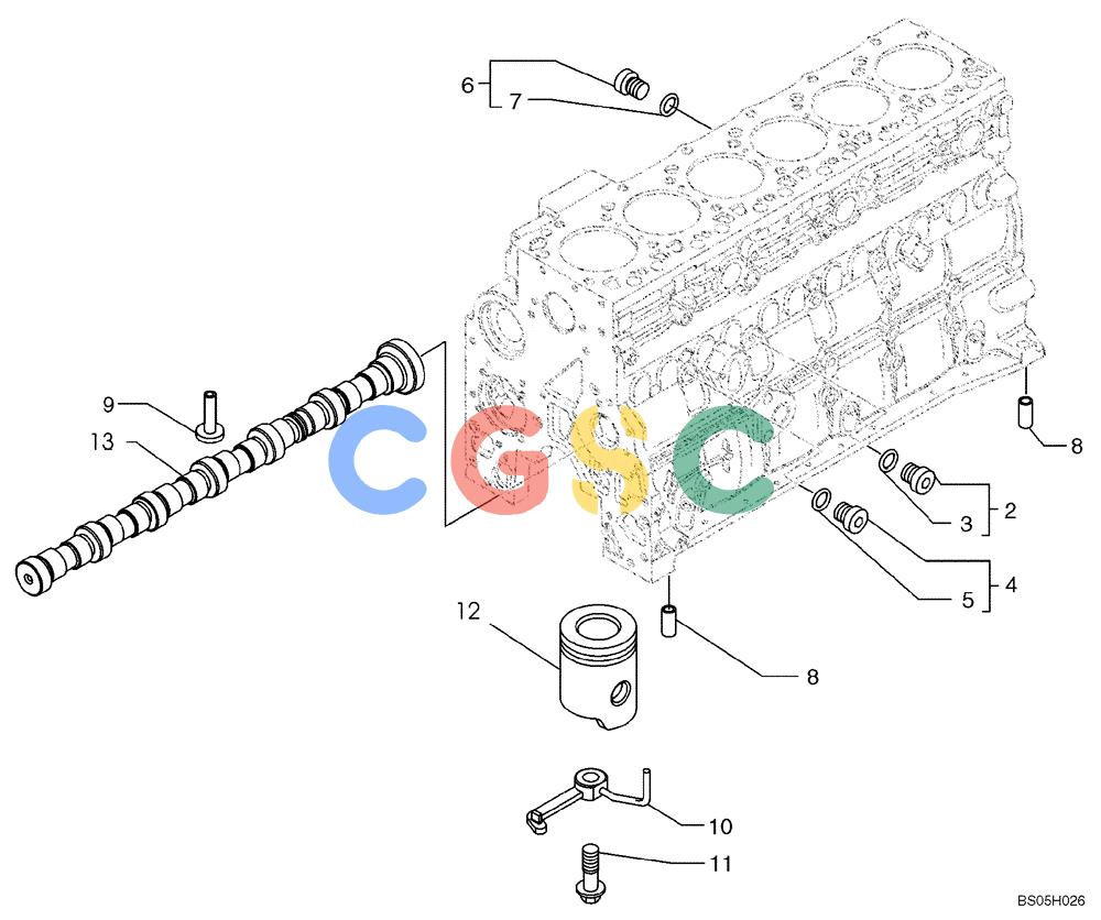纽荷兰零件查询(DC95) - CRAWLER DOZER (8/04-) (02-11) - CYLINDER BLOCK New Holland Constructuion