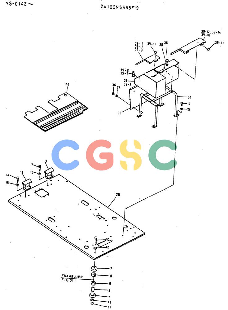 神钢零件查询(MD400LC) - EXCAVATOR BTW YS0101 - YS0200 (1/80-12/06) (02-004) - PLATE ASSY, FLOOR/ P.N. 24100N5555F19 Kobelco