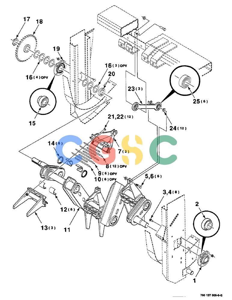 凯斯零件查询(8585) - CASE IH LARGE (3 X 4) RECTANGLER BALER (1/98-12/00) (5-02) - FEEDER ASSEMBLY Case Agriculture