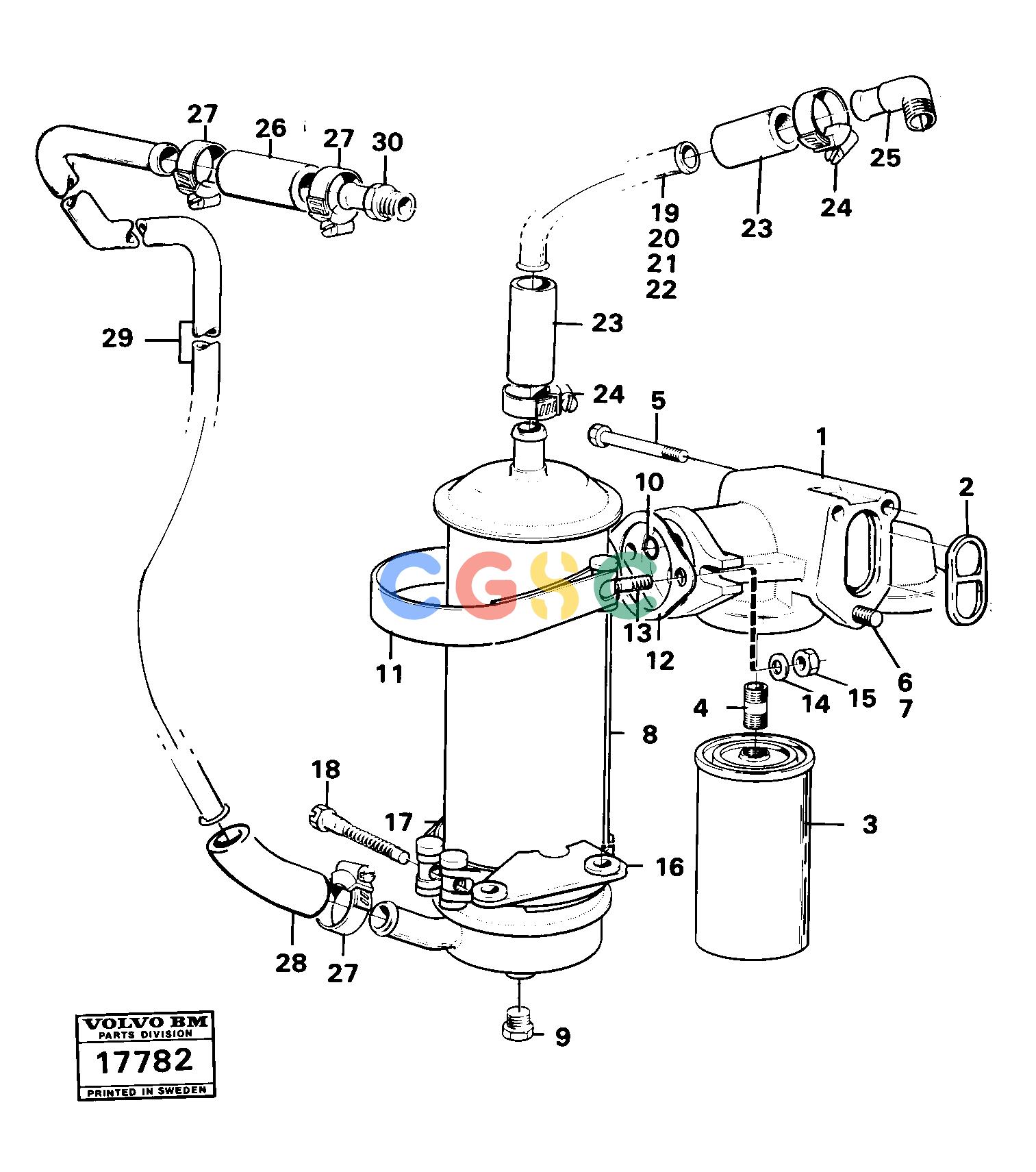沃尔沃零件查询4600B Oil filter and oil cooler4600B NoneNoneNoneAutodata Volvo online