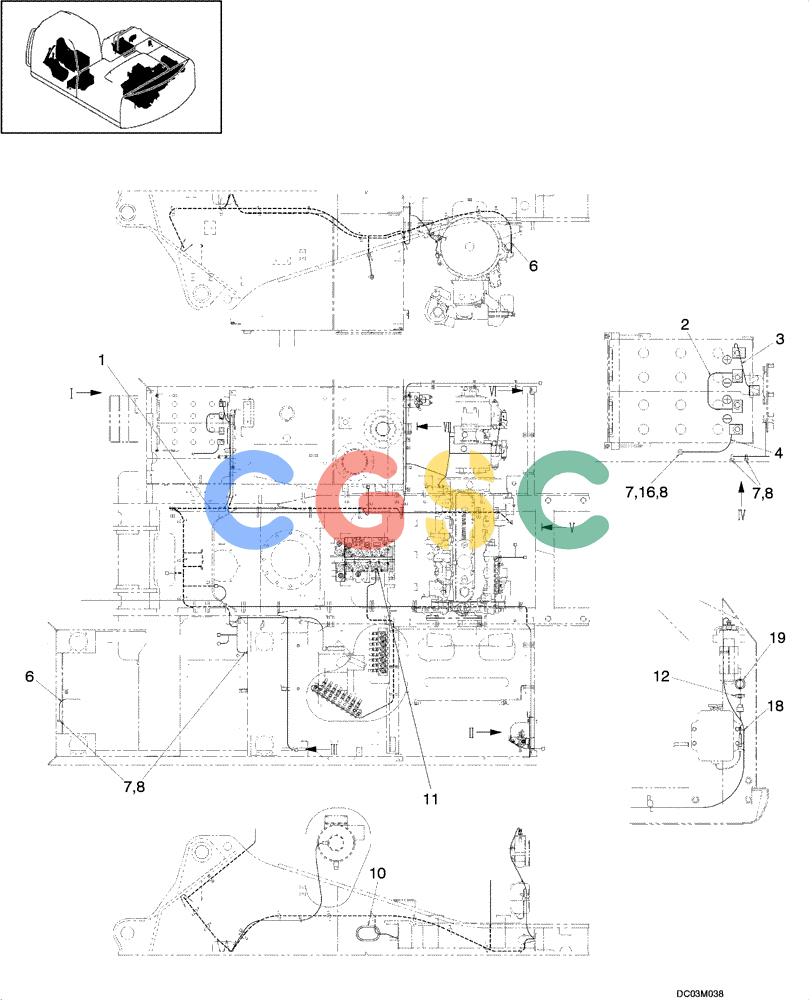 纽荷兰零件查询(E215) - CRAWLER EXCAVATOR (NA) - ASN N6DA21215 (1/06-) (04 -06[00]) - HARNESS ASSY, UPPERSTRUCTURE New Holland Constructuion