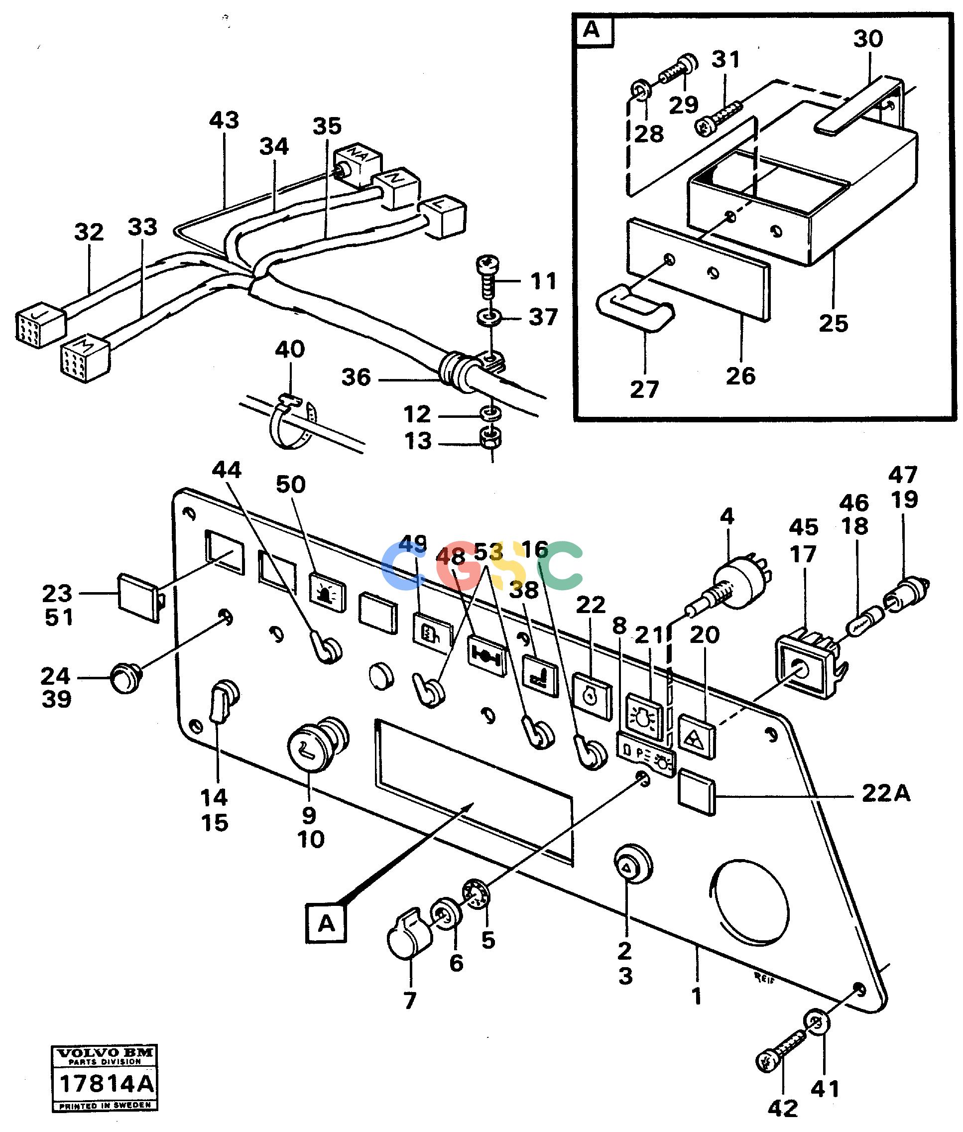 沃尔沃零件查询A25 VOLVO BM Instrumentpanel rightVOLVO BM A25 NoneNoneNoneAutodata Volvo online
