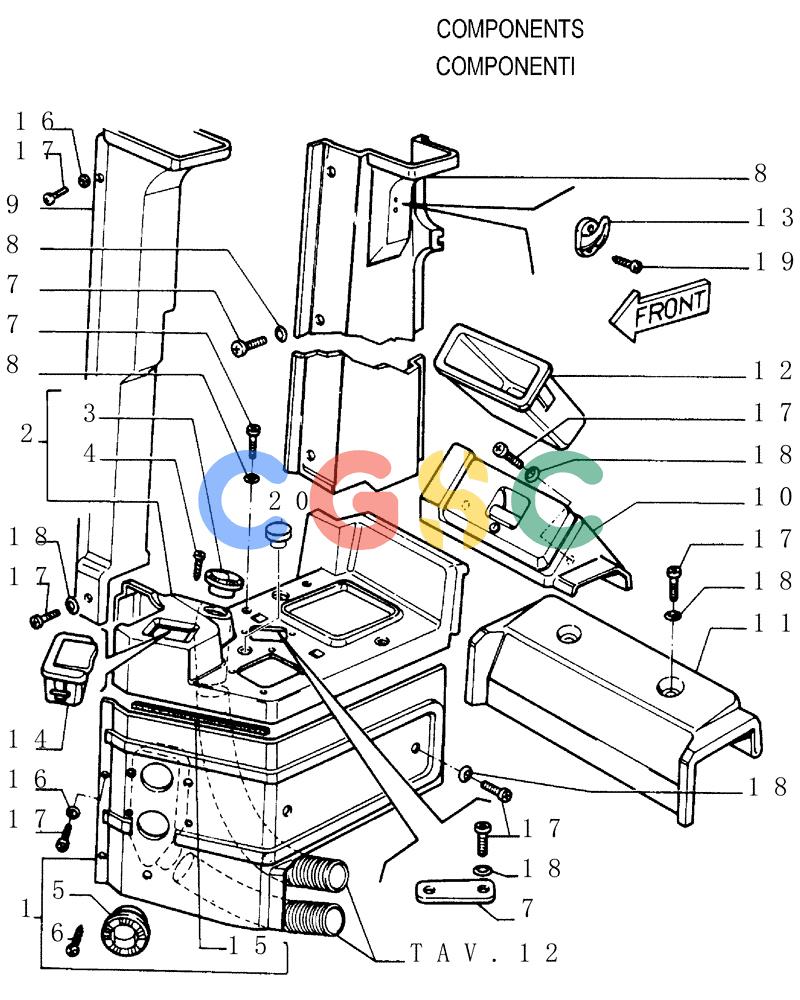 纽荷兰零件查询(FD145) - CRAWLER DOZER (N.A. VERSION) (10/98-) (5.652[10]) - ROPS CAB - COVERING New Holland Constructuion