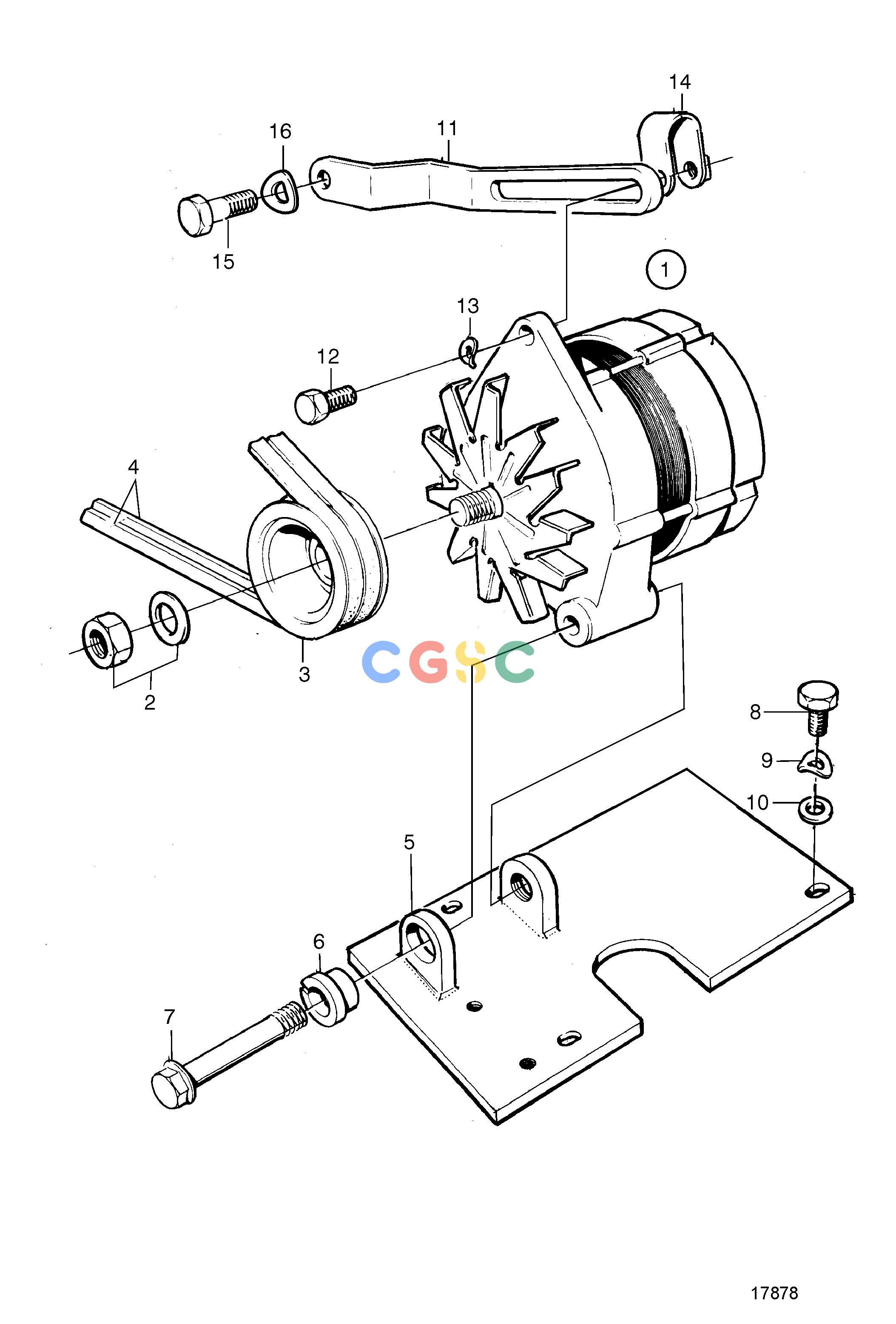 沃尔沃零件查询TMD102A; TAMD102A; TAMD102DElectrical SystemAlternatorEPC Volvo Penta Parts catalog