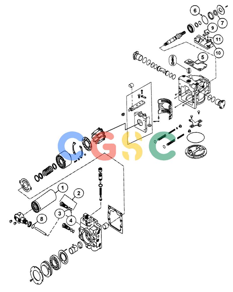 凯斯零件查询(FLEX-AIR) - APPLICATOR (1995-1997) (2/95-2/97) (08-002) - PUMP, 100 CC, 90 SERIES, RH Case Agriculture