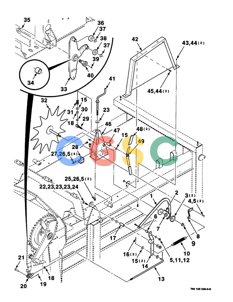 凯斯零件查询(8590) - CASE IH LARGE (4 X 4) RECTANGULAR BALER (NORTH AMERICA) (1/98-12/00) (06-22) - STARWHEEL ASSEMBLY Case Agriculture