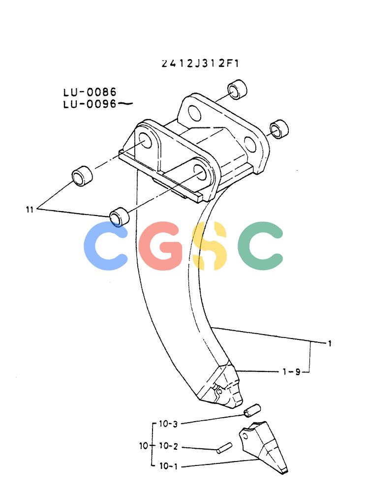 神钢零件查询(K935) - EXCAVATOR SUPPLEMENT ASN LU00154 (1/76-12/03) (08-010) - RIPPER ASSY Kobelco