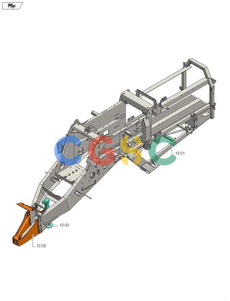 凯斯零件查询(LB433S) - BIG RECTANGULAR BALER (9/08-12/12) (12.00[01]) - PICTORIAL OVERVIEW 1/1 - MAIN FRAME Case Agriculture