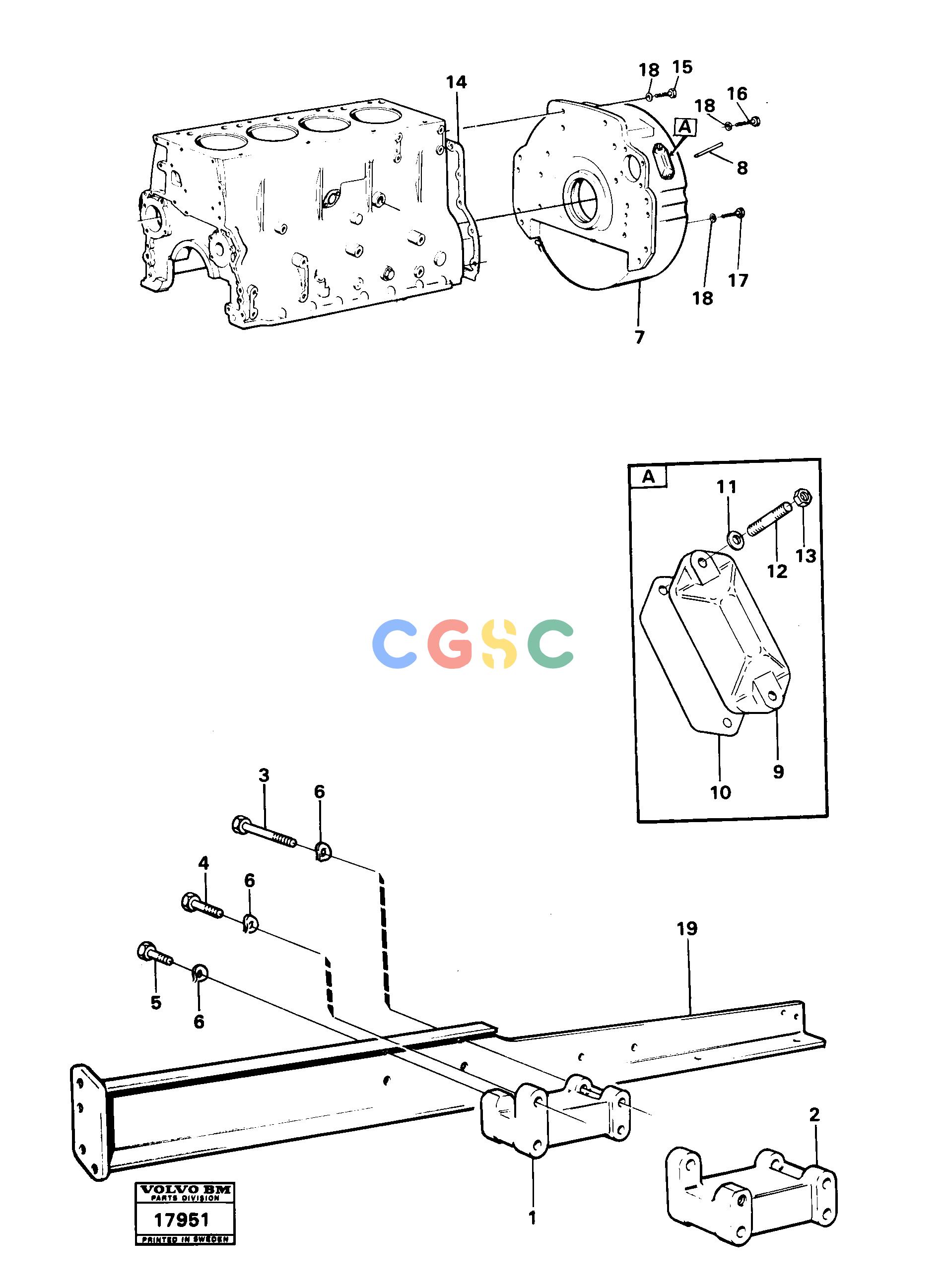 沃尔沃零件查询4300B Engine support and flywheel housing4300B NoneNoneNoneAutodata Volvo online