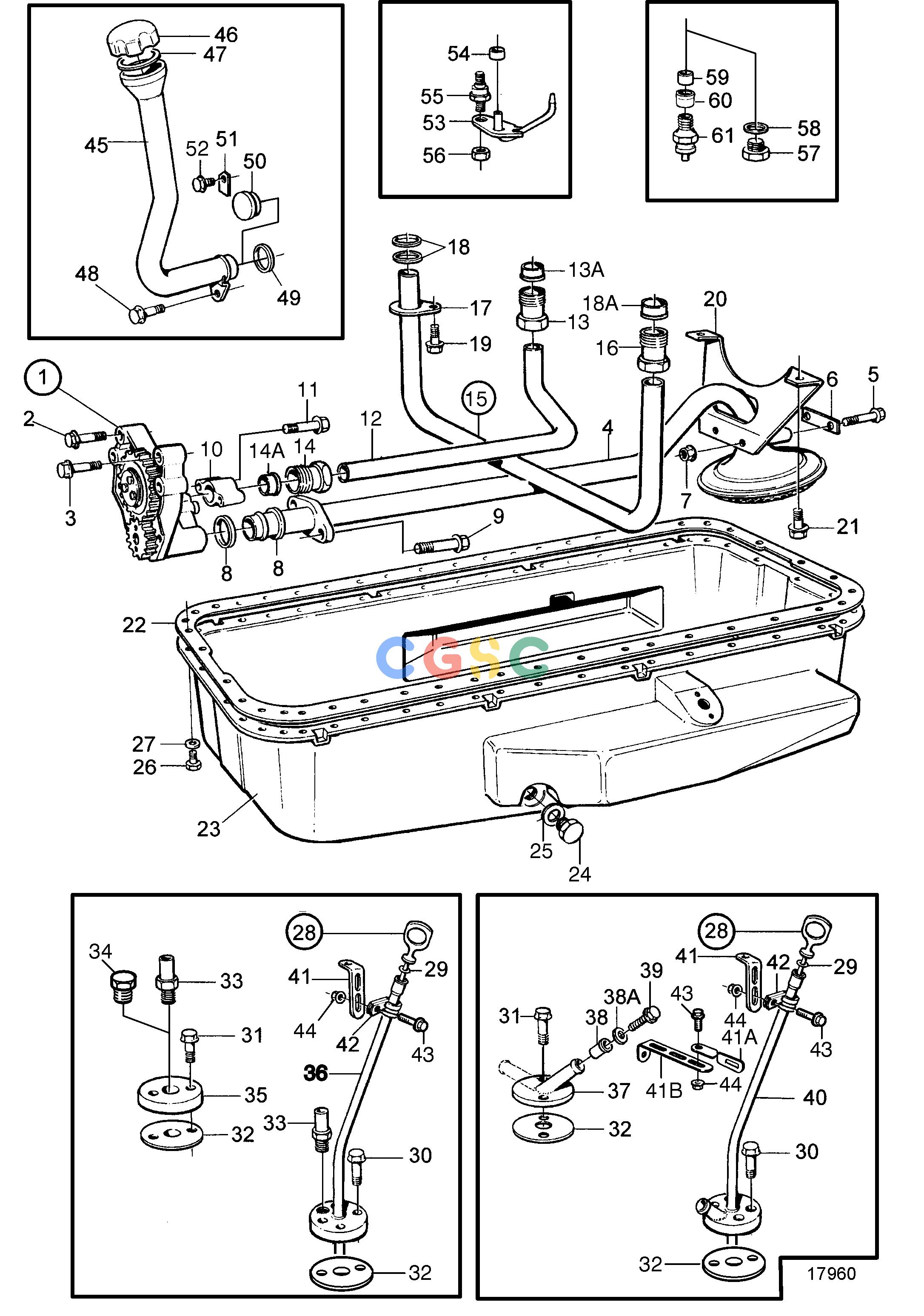 沃尔沃零件查询TAMD71B; TAMD73P-A; TAMD73WJ-ALubricating SystemLubricating System: BEPC Volvo Penta Parts catalog