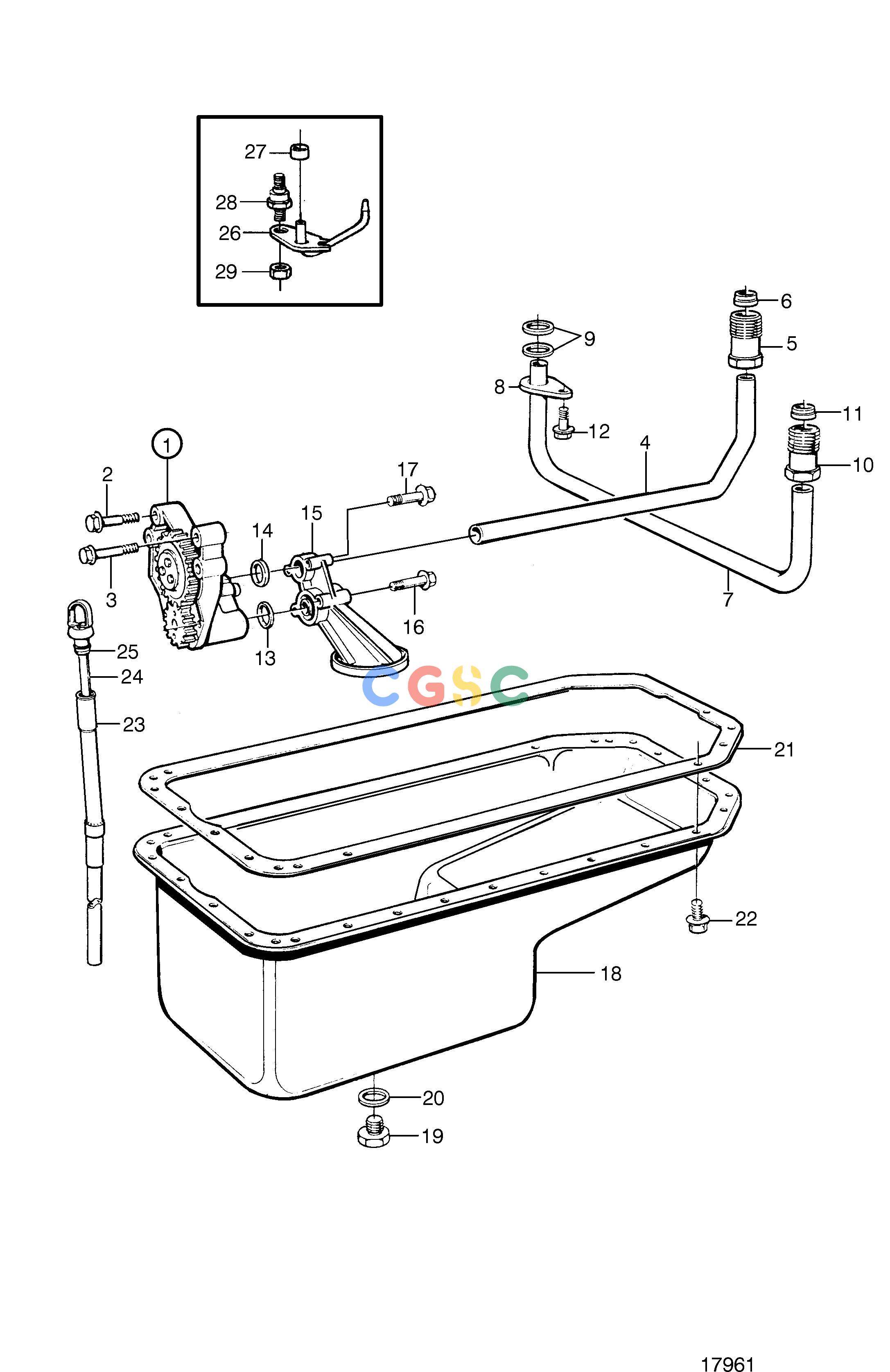 沃尔沃零件查询TAMD71B; TAMD73P-A; TAMD73WJ-ALubricating SystemLubricating SystemEPC Volvo Penta Parts catalog