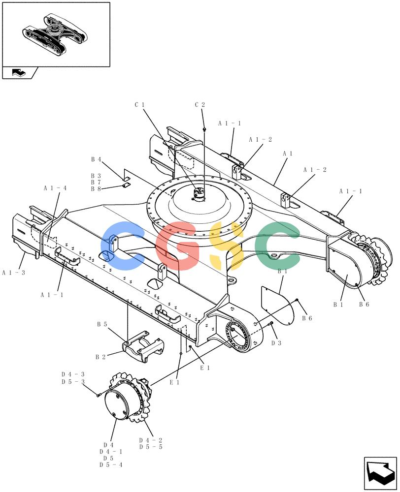 纽荷兰零件查询(E235BSR) - CRAWLER EXCAVATOR (5/07-) (3.000[01]) - LOWER FRAME New Holland Constructuion