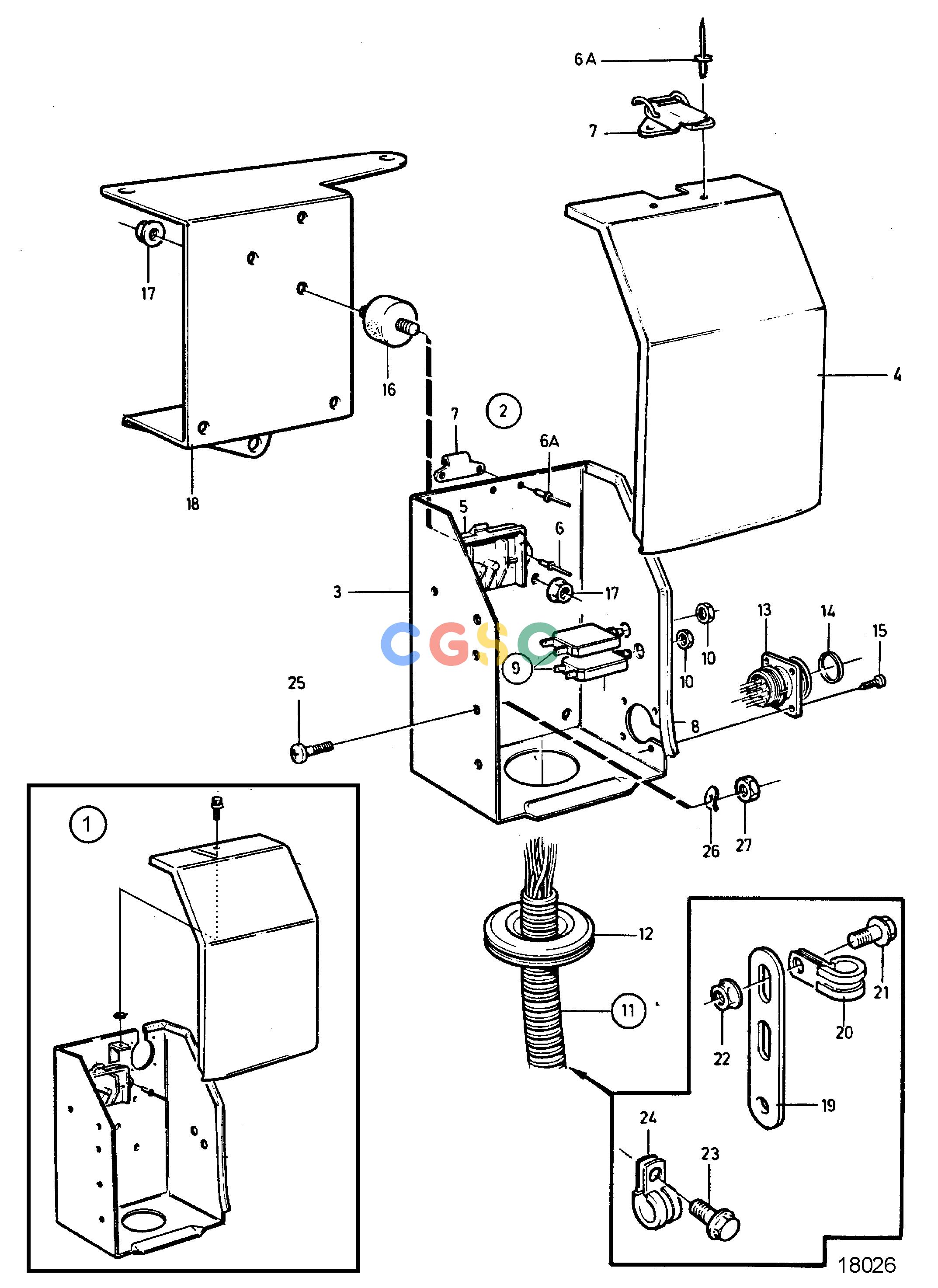 沃尔沃零件查询TAMD162A; TAMD162B; TAMD162C; TAMD162C-BElectrical SystemDistribution BoxEPC Volvo Penta Parts catalog