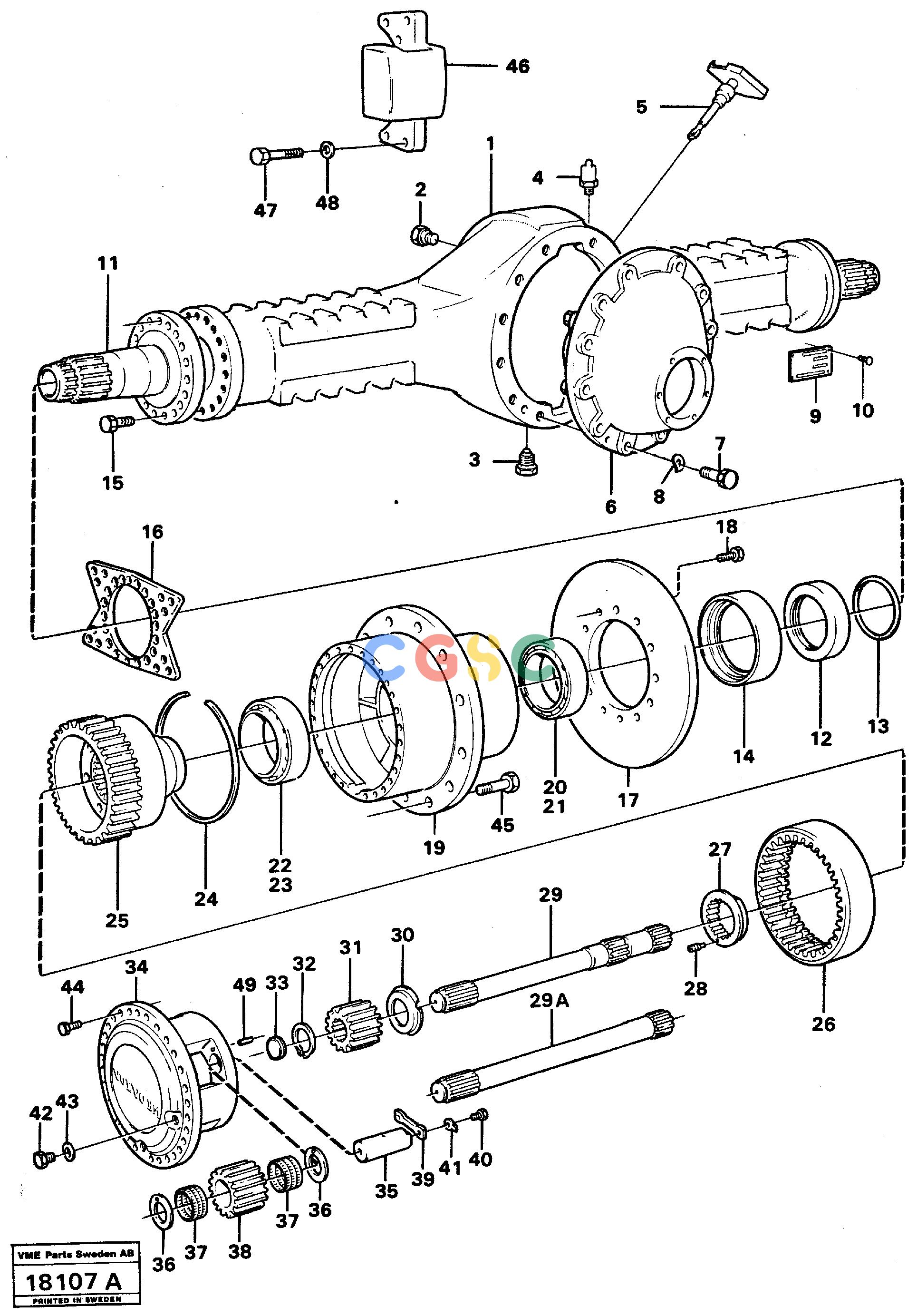 沃尔沃零件查询A25 VOLVO BM Drive shaft 4x4 rear ah71 b Prod Nr 23555VOLVO BM A25 NoneNoneNoneAutodata Volvo online