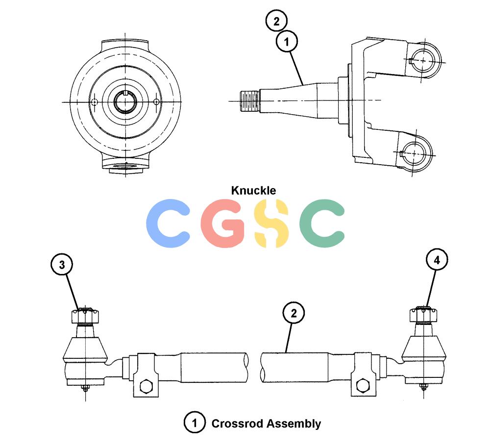 凯斯零件查询(4375) - TITAN FLOATER (5/98-8/99) (04-003) - FRONT AXLE - KNUCKLES AND CROSSROD Case Agriculture