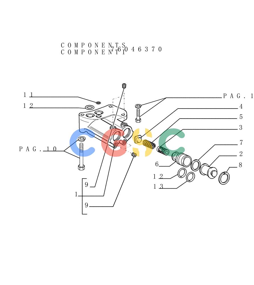 纽荷兰零件查询(DC150PS) - CRAWLER DOZER (1.211[12]) - TRANSMISSION - CONTROL VALVE New Holland Constructuion