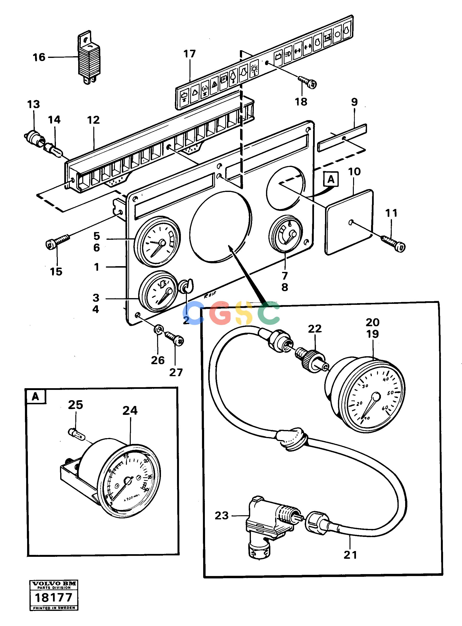 沃尔沃零件查询A25 VOLVO BM Instrument panel, middleVOLVO BM A25 NoneNoneNoneAutodata Volvo online