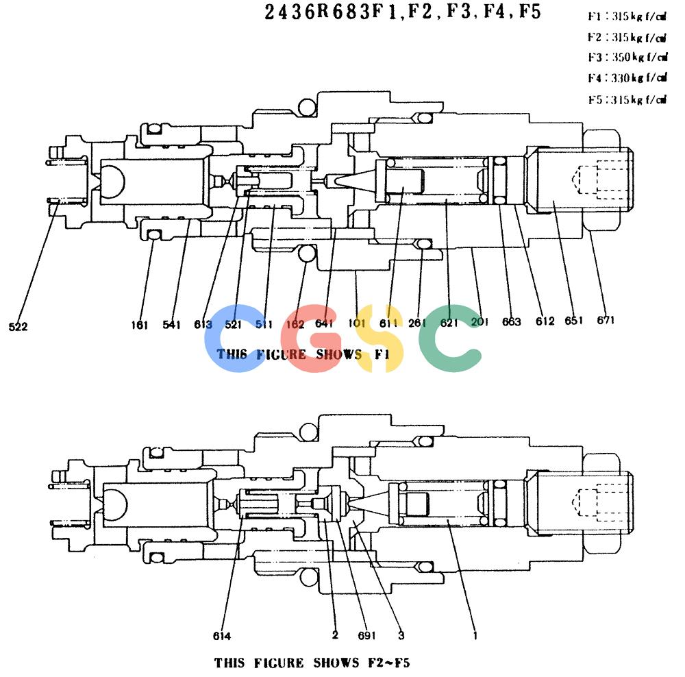 神钢零件查询(K909LC) - MARK II EXCAVATOR ASN LL1488 (1/87-12/03) (11-003) - VALVE ASSY, RELIEF Kobelco
