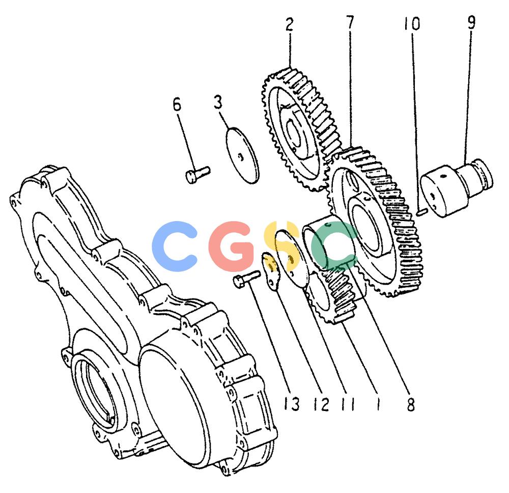 神钢零件查询(6DR5) - MITSUBISHI DIESEL ENGINE (1/06-12/06) (01-013) - TIMING GEAR Kobelco