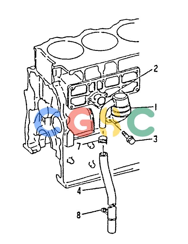 神钢零件查询(6D22-TC) - MITSUBISHI DIESEL ENGINE - K912, K912LC, & K916 (1/83-12/06) (01-029) - BREATHER & OIL FILLER Kobelco