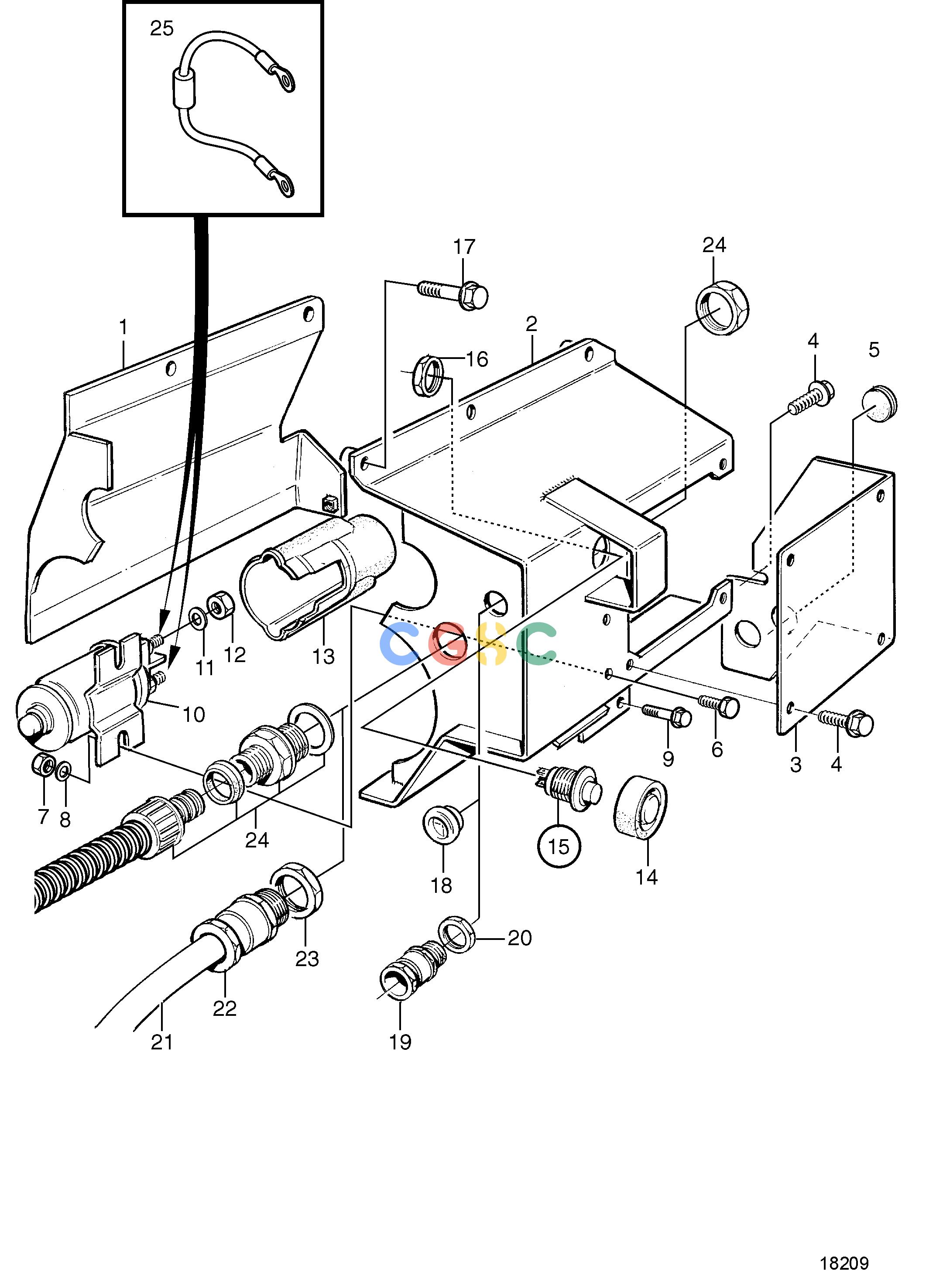 沃尔沃零件查询TAMD165A; TAMD165C; TAMD165P; TAMD165A-A; TAMD165C-A; TAMD165P-AElectrical SystemProtecting Cover and Relay for Starter Motor. ClassifiableEPC Volvo Penta Parts catalog