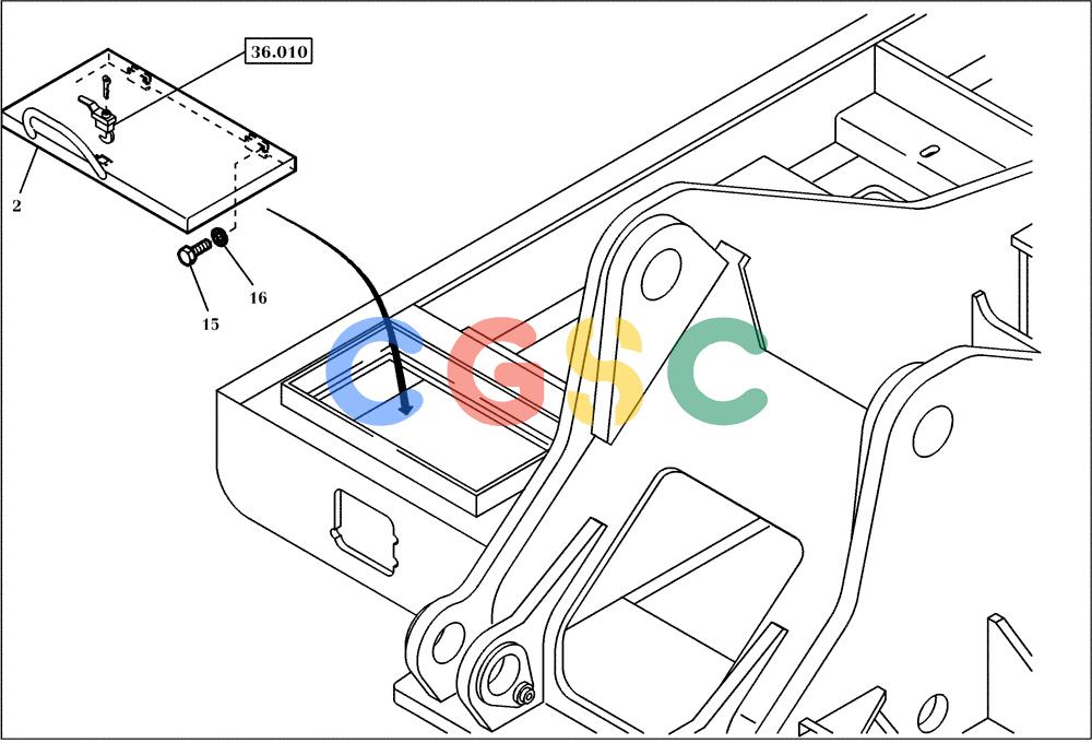 纽荷兰零件查询(EC240) - CRAWLER EXCAVATOR (5/00-) (01.300[003]) - FRAME UPPER CARRIAGE WITH MOUNT. PARTS GREY (S/N 724004-UP) New Holland Constructuion