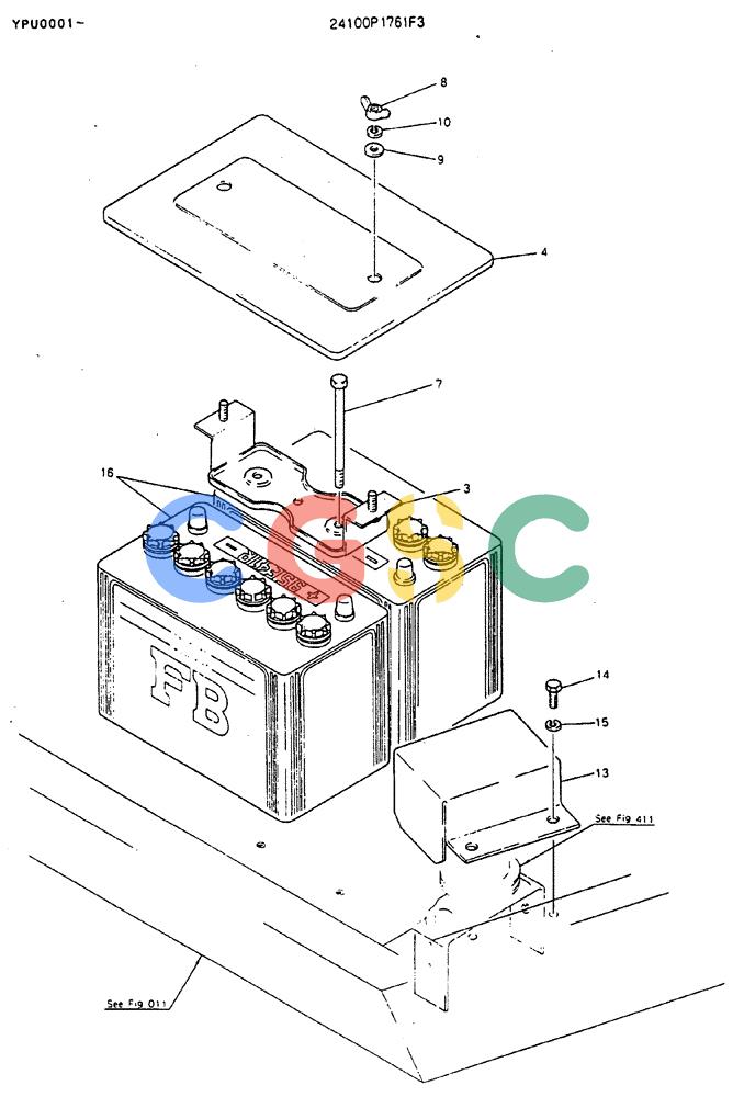 神钢零件查询(MD140BLC) - EXCAVATOR BTW YPU0001 - YPU0300 (1/80-12/06) (05-013) - BATTERY ASSY Kobelco