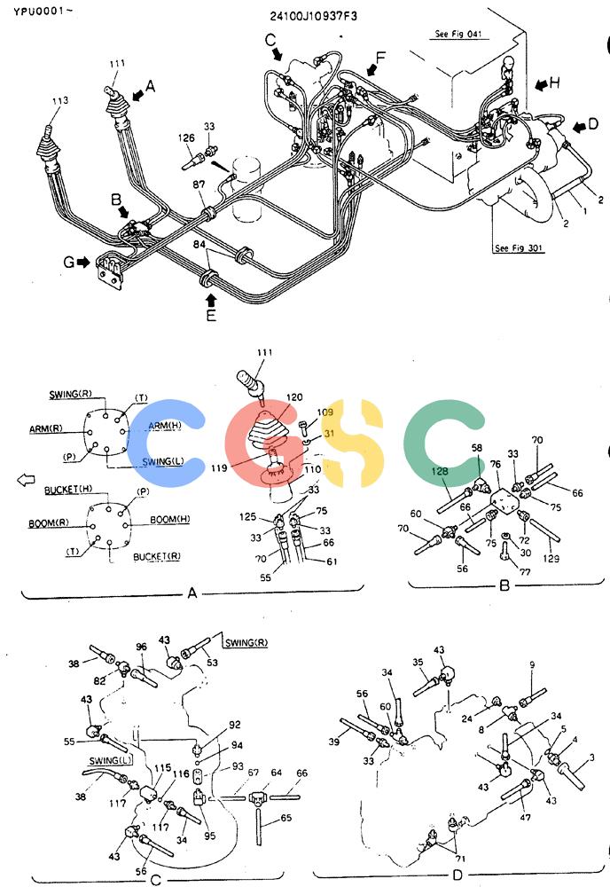 神钢零件查询(MD140BLC) - EXCAVATOR BTW YPU0001 - YPU0300 (1/80-12/06) (03-002[01]) - REMOTE- CONTROL ASSY Kobelco