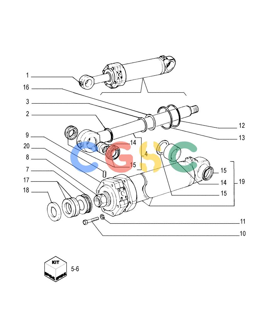 纽荷兰零件查询(FL175) - CRAWLER LOADER (N.A. VERSION) (6/92-) (3.443[01]) - LIFT CYLINDERS - FRONT IMPLEMENT New Holland Constructuion
