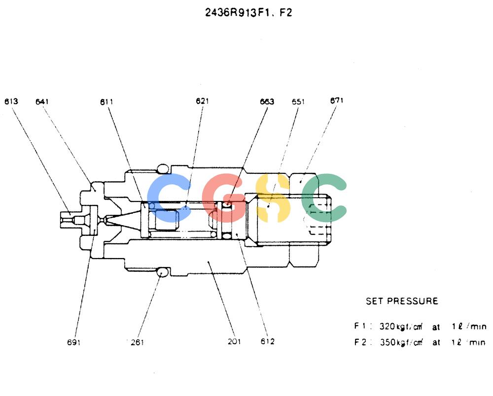 神钢零件查询(MD200C) - EXCAVATOR BTW YQU0701 - YQU2000 (1/80-12/06) (16-003) - VALVE ASSY. RELIEF Kobelco