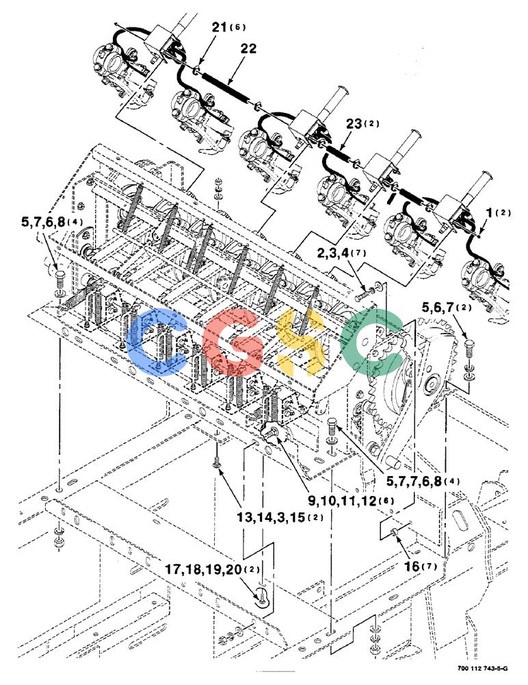 凯斯零件查询(8580) - CASE IH LARGE RECTANGULAR BALER (1/88-12/98) (06-38) - KNOTTER LUBE ASSEMBLY, CENTRALIZED, INCLUDES PAGES 6-38 THRU 6-44 Case Agriculture