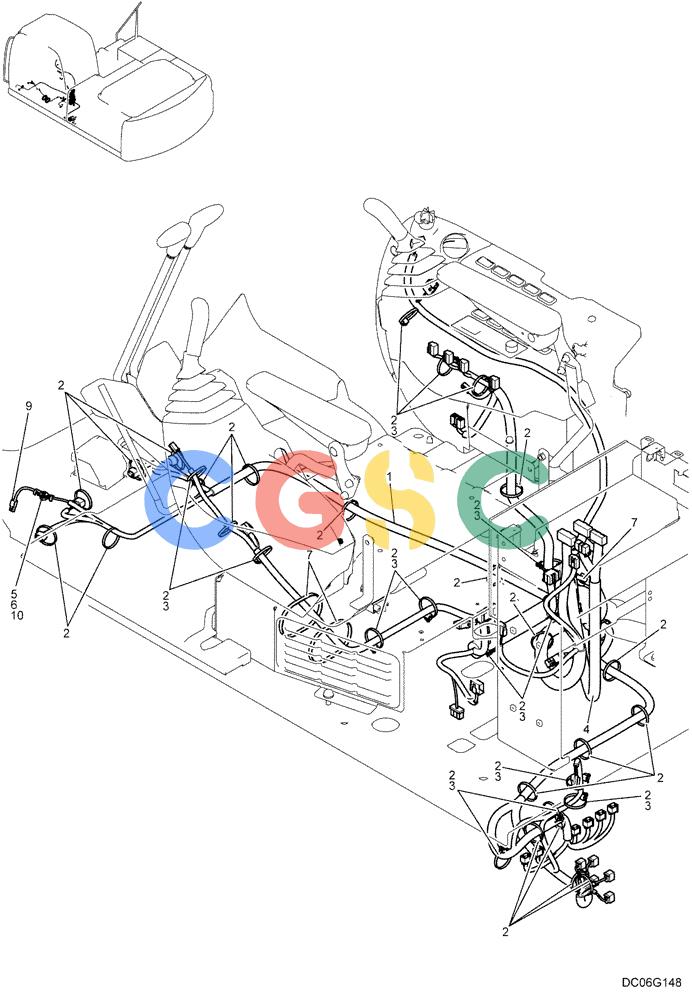 纽荷兰零件查询(E215B) - CRAWLER EXCAVATOR - TIER 3 (NA) - ASN N7DA21001 (1/07-) (1.084[00]) - HARNESS ASSEMBLY, UPPER PLATE, FLOOR (YN13E00103F1) New Holland Constructuion