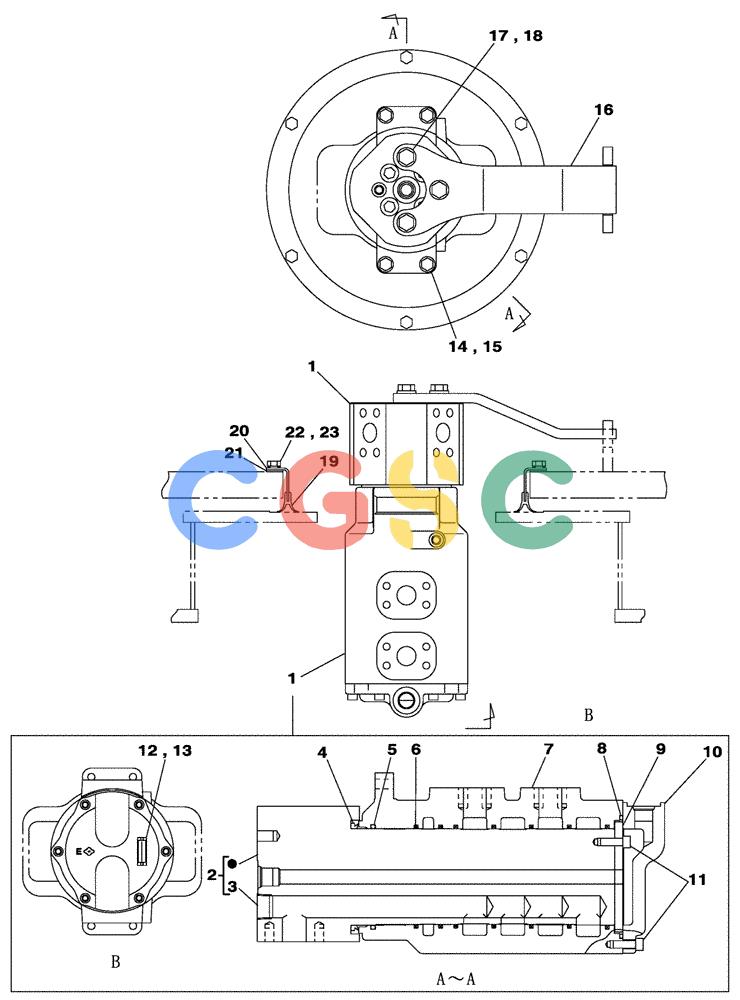 纽荷兰零件查询(E805) - CRAWLER EXCAVATOR TIER 3 (7/06-) (07-010-00[01]) - SWING JOINT New Holland Constructuion