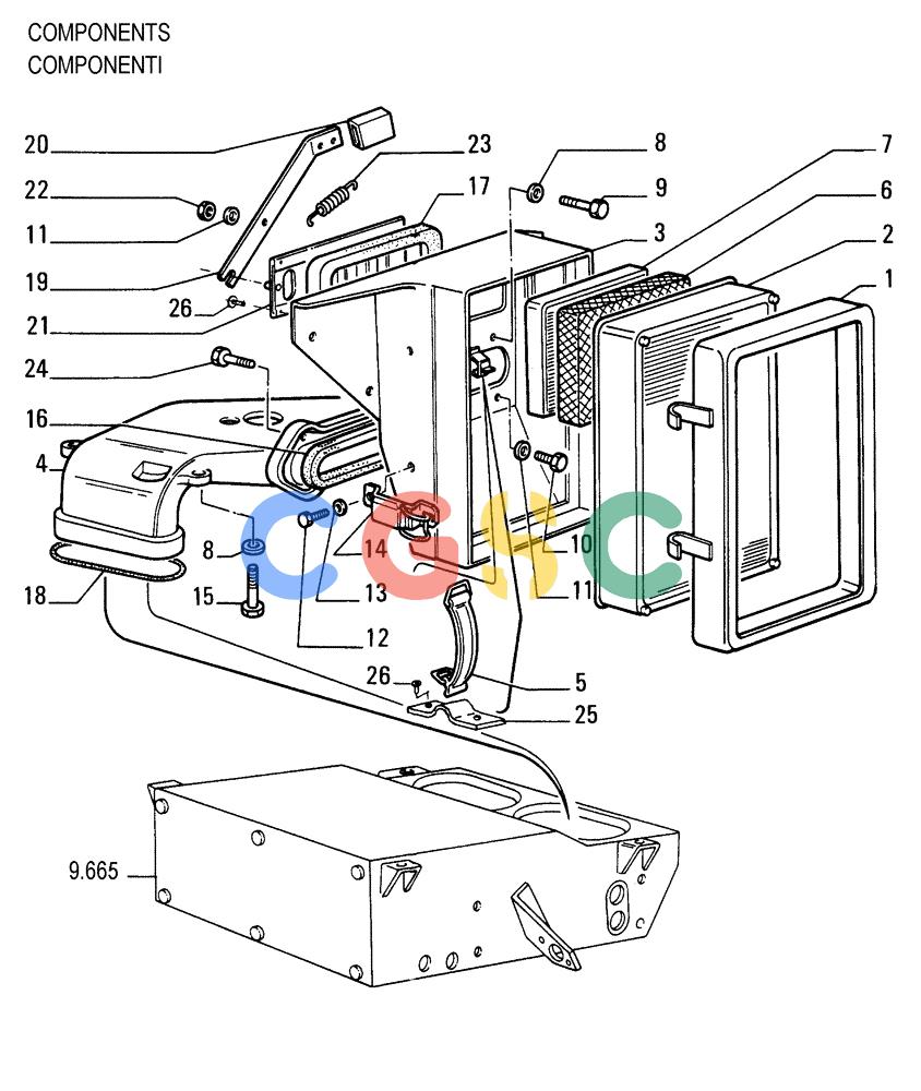 纽荷兰零件查询(FD175) - CRAWLER DOZER (N.A. VERSION)(S/N 061640 & AFTER) (1/93-) (5.652[11]) - ROPS CAB - AIR CLEANER New Holland Constructuion