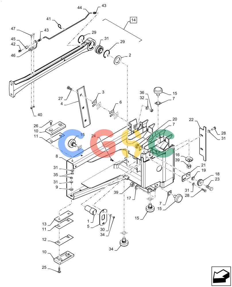 凯斯零件查询(SB551) - SMALL SQUARE BALER (9/08-12/15) (62.150.02) - PLUNGER Case Agriculture