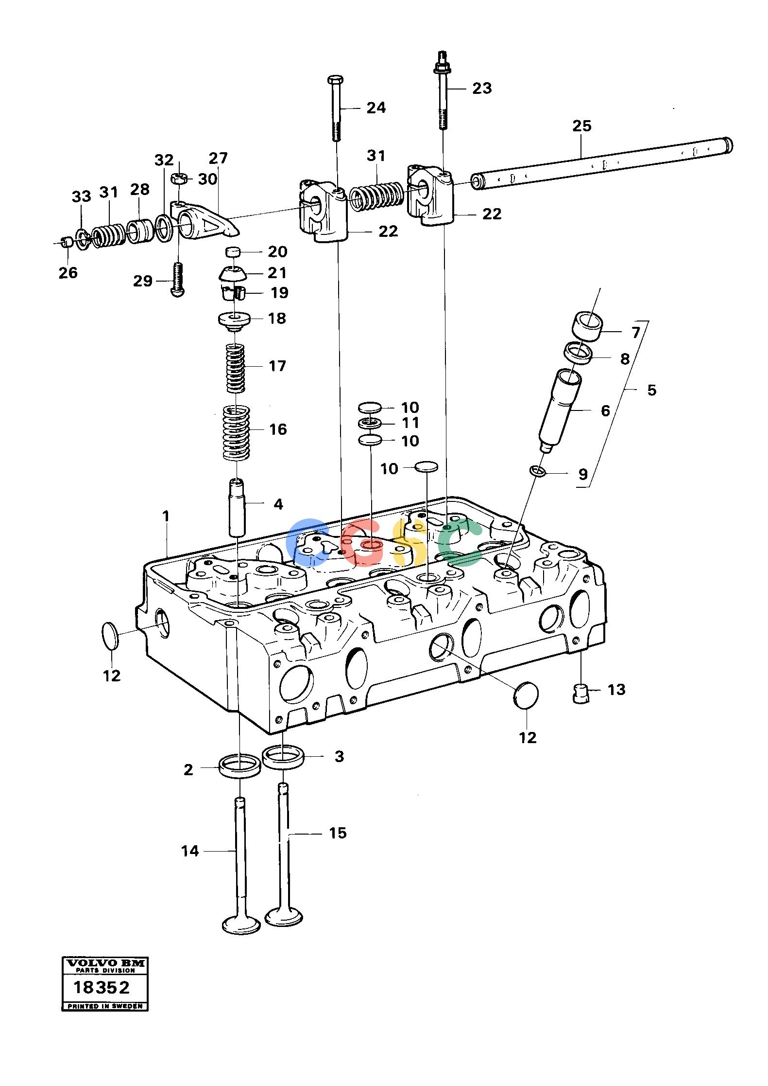 沃尔沃零件查询L120 Cylinder headVolvo BM L120 NoneNoneNoneAutodata Volvo online