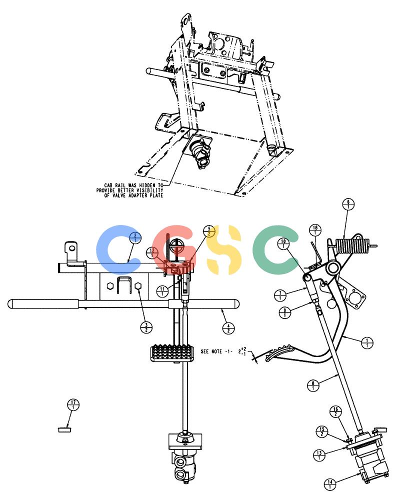 凯斯零件查询(FLX3510) - FLOATER (8/04-8/06) (01-017) - BRAKE CONTROL Case Agriculture