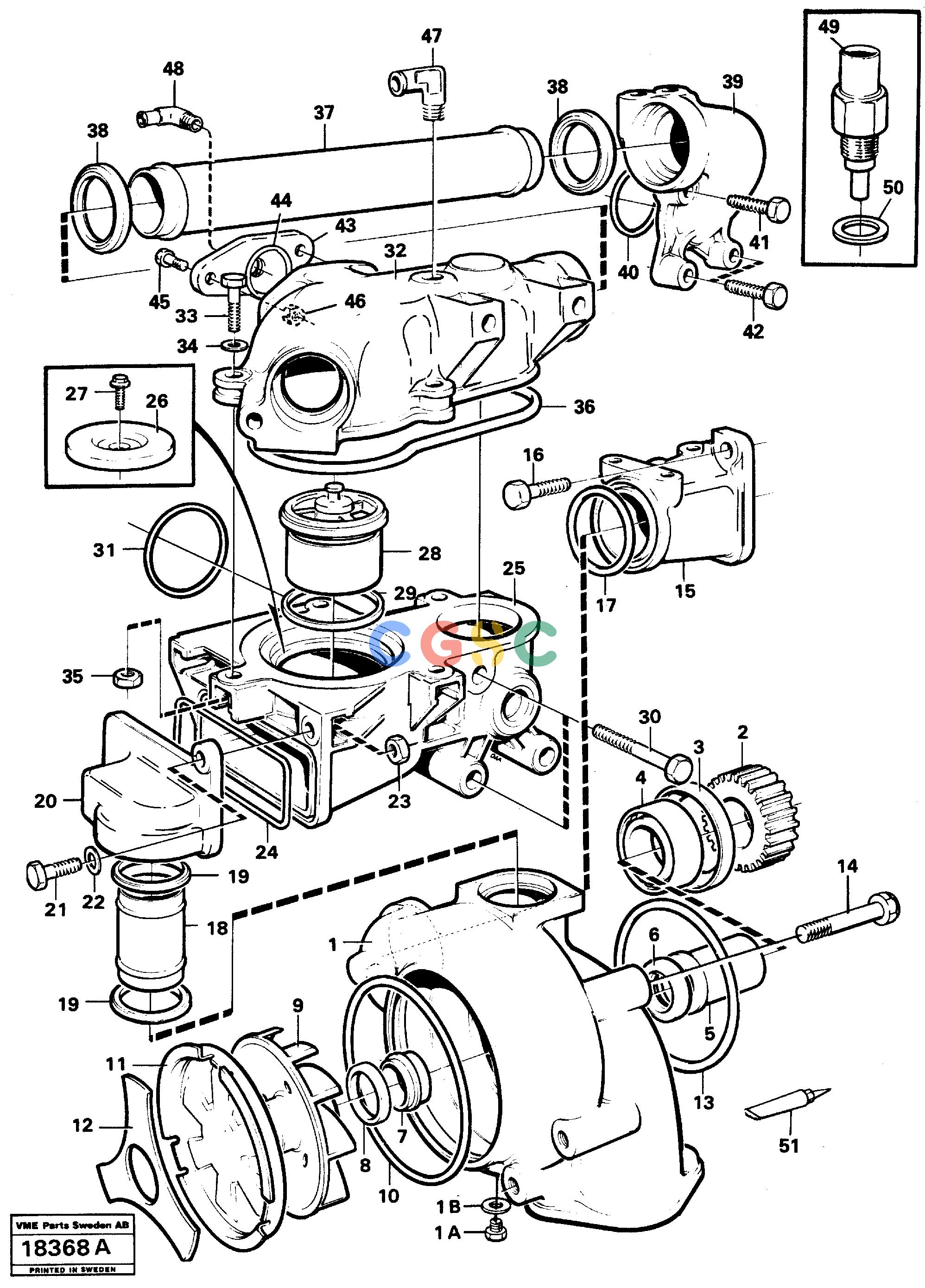 沃尔沃零件查询A25 VOLVO BM Water pump and thermostat housingVOLVO BM A25 NoneNoneNoneAutodata Volvo online