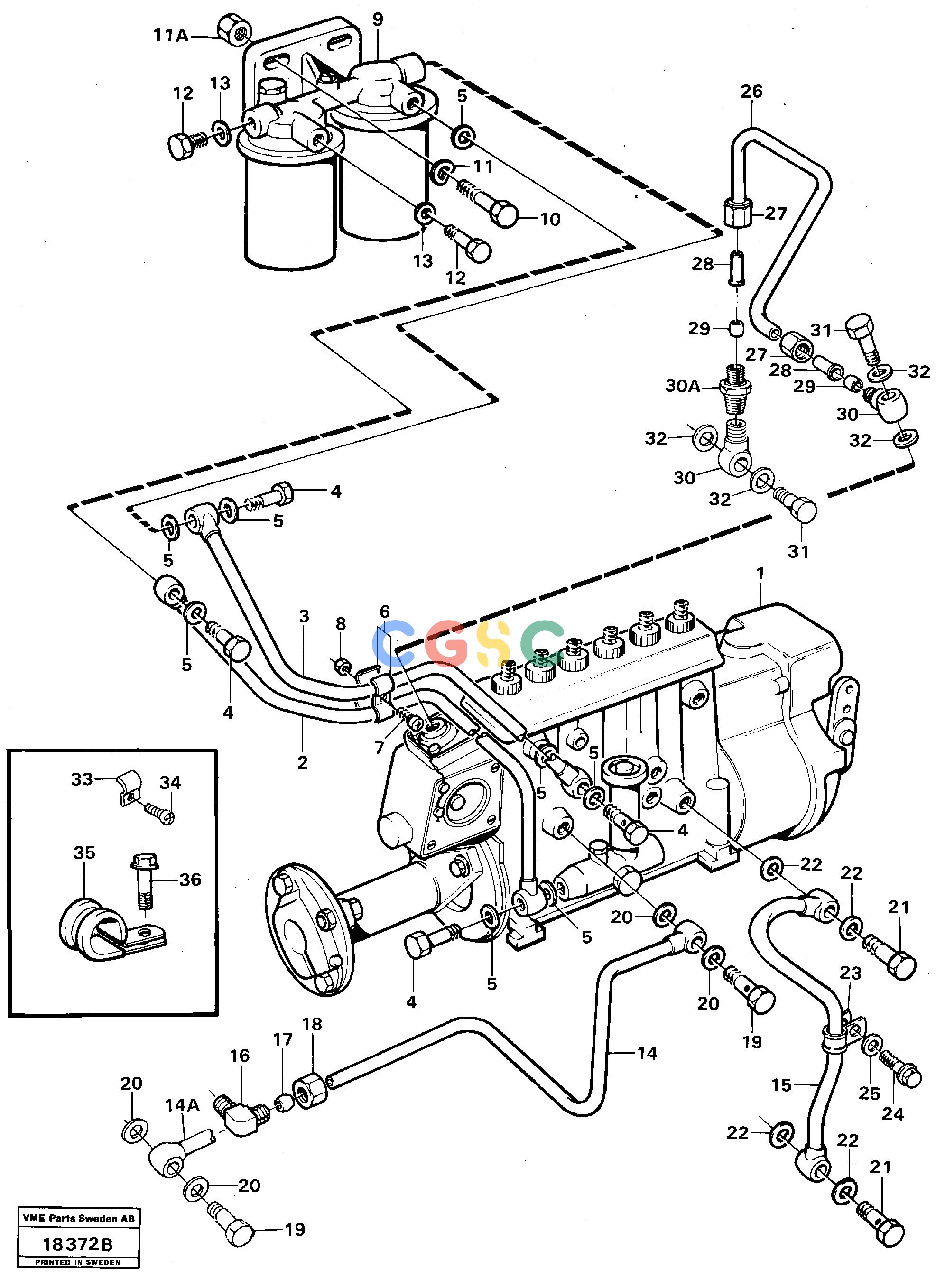 沃尔沃零件查询L120 Fuel pipes, fuel injection pump - fuel filterVolvo BM L120 NoneNoneNoneAutodata Volvo online