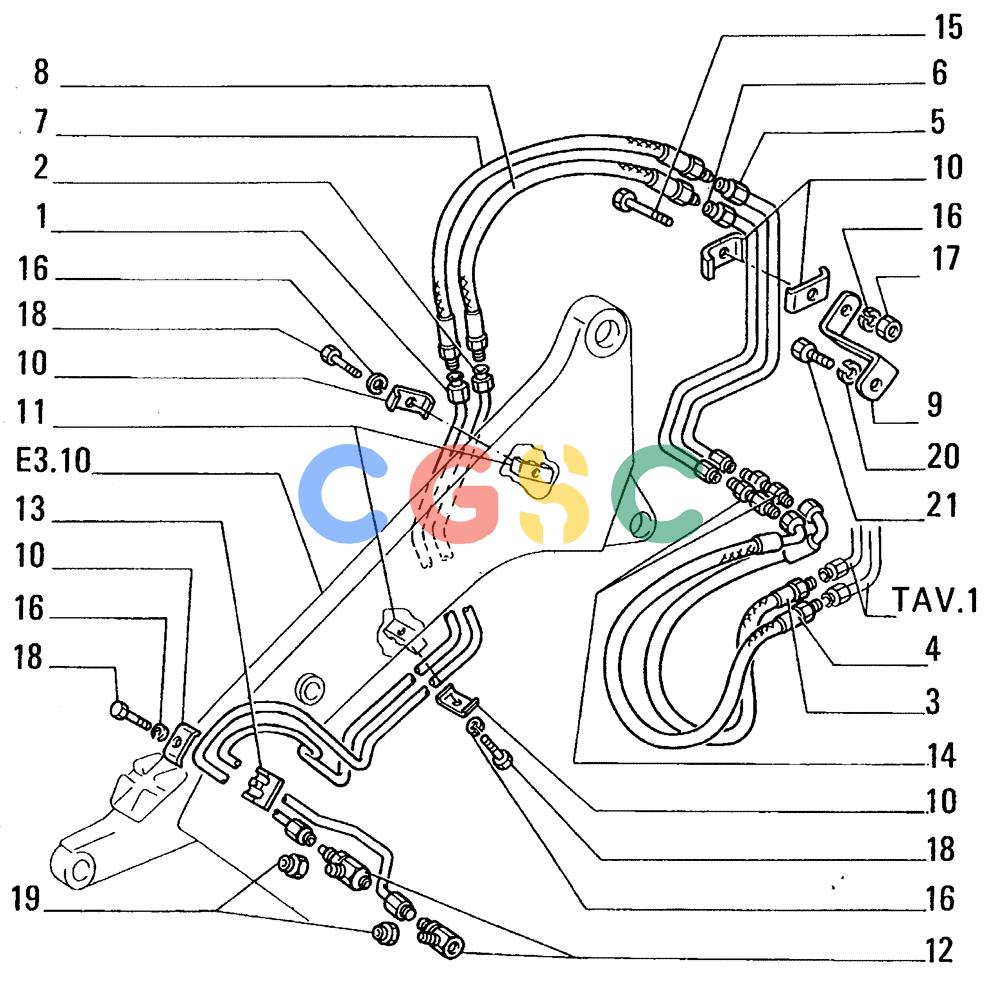 纽荷兰零件查询(FL14E) - CRAWLER LOADER (E3.02/2[002]) - HYDRAULIC SYSTEM New Holland Constructuion